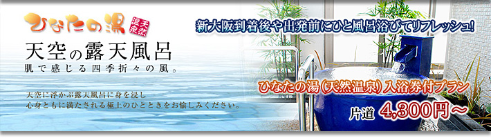 ひなたの湯（天然温泉）入浴券付プラン
