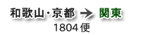 京都・和歌山→関東